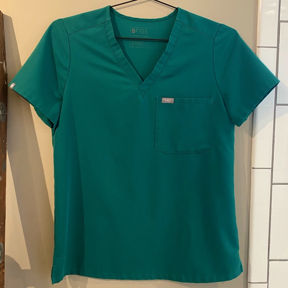 Figs Catarina Top Hunter Green